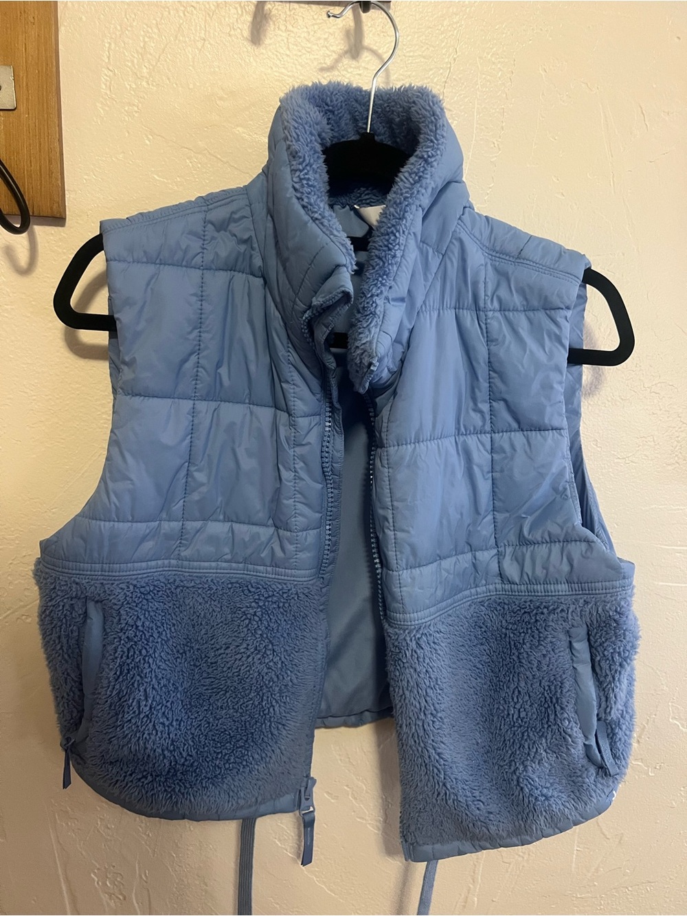 Light Blue Puffer & Sherpa Vest